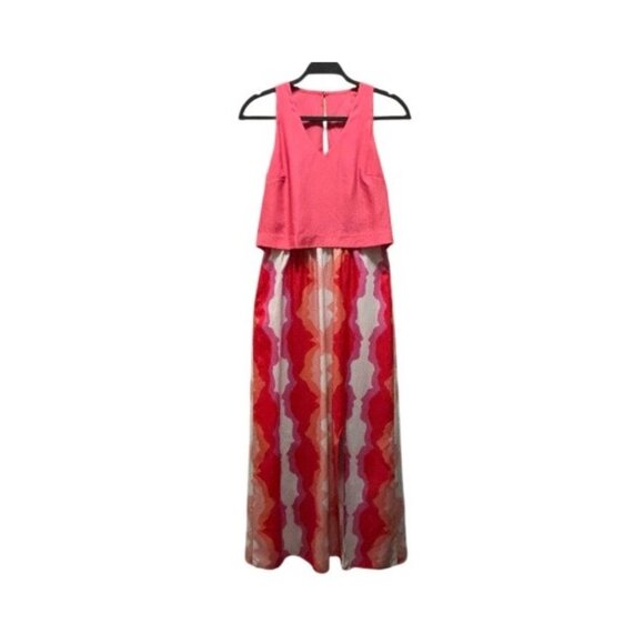 Crosby By Mollie Burch V-Neck S Maxi Dress With Geometric Print Open Back Detail - Picture 1 of 7